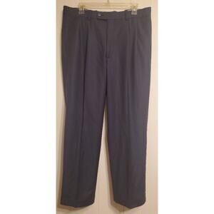 Aristo eighteen men's wool pleated navy slacks. Size 34